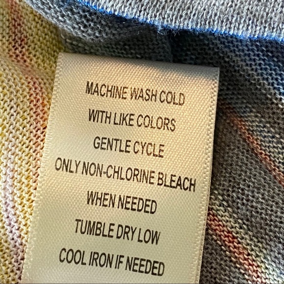 JohnPaulRichard Colorful Striped Tie Front Knit Sweater/Top - Picture 11 of 11